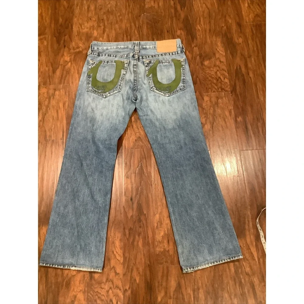 True Religion Jeans Men Size 33 Denim Blue Jeans Straight